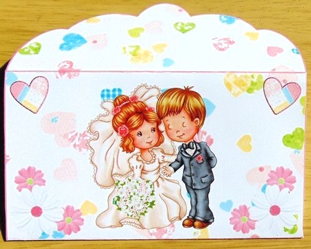Sweet wedding couple money wallet by Joyce Watson
