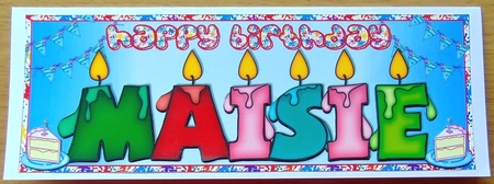 BIRTHDAY CANDLES NAMES - MAISIE by Joyce Watson