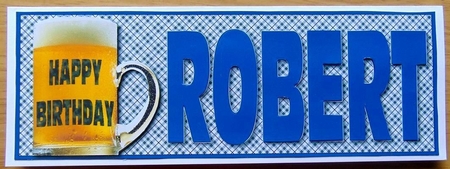 Happy Birthday ROBERT large DL (blue) by Joyce Watson