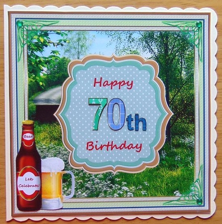 Happy 70th Birthday Beautiful Countryside Topper by Joyce Watson