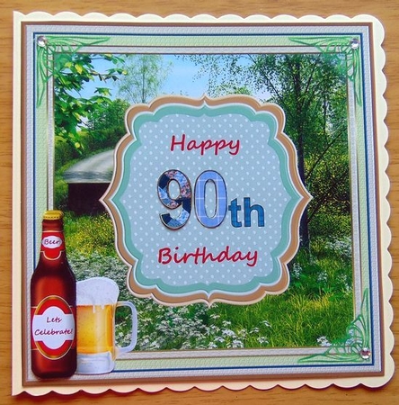 Happy 90th Birthday Beautiful Countryside Topper by Joyce Watson