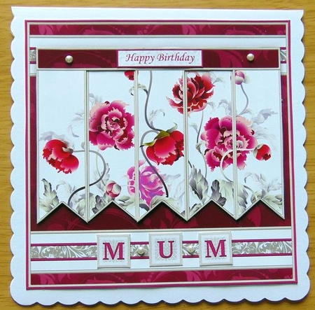 ORIENTAL FLORAL 7.5 Alphabet and Age Quick Card Kit Create Any Name by Joyce Watson
