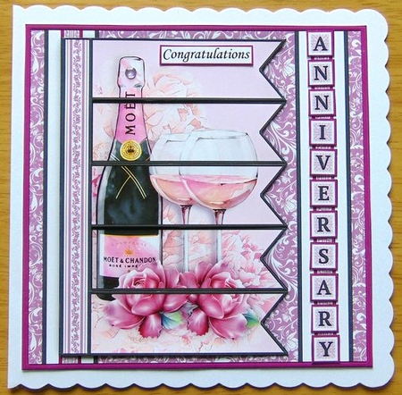 CHAMPAGNE 7.5 Alphabet Quick Congratulations, Anniversary or Engagement Card Kit  by Joyce Watson