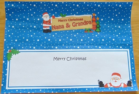 Large DL Merry Christmas NANA and GRANDPA insert by Joyce Watson
