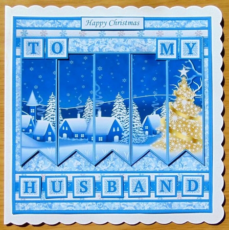 CHRISTMAS WINTER VILLAGE 7.5 Quick Card Kit Create Any Name Alphabet in 2 sizes by Joyce Watson
