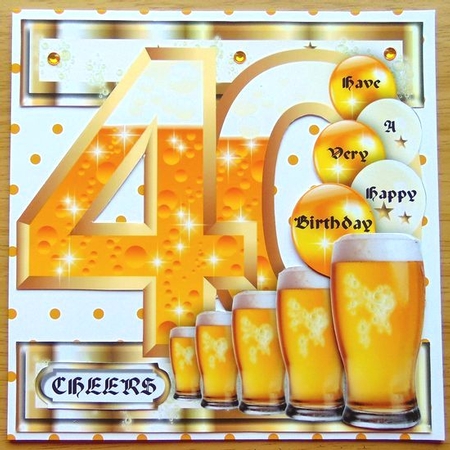 Birthday BEER Celebration - 40 Today - Single Sheet by Joyce Watson