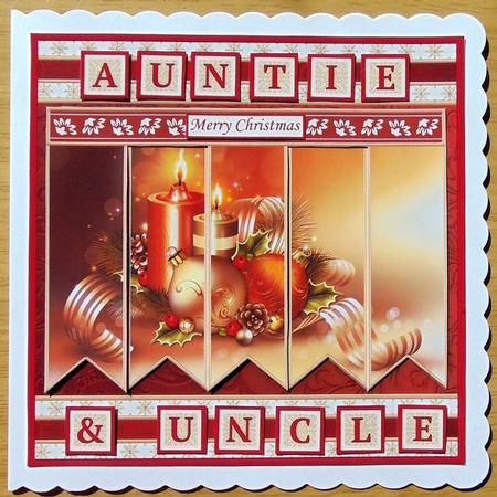 CHRISTMAS CANDLES & BAUBLES 7.5 Quick Card Kit Create Any Name Alphabet in 2 sizes by Joyce Watson