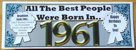 BORN IN 1961 by Joyce Watson