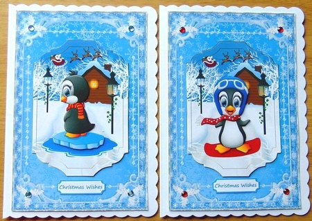 Christmas Penguins kit by Joyce Watson
