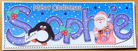 Large DL Merry Christmas SOPHIE 3D decoupage  by Joyce Watson