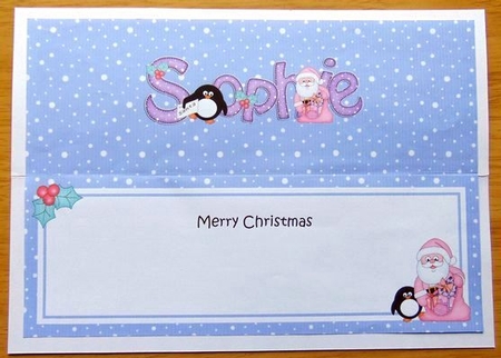 Large DL Merry Christmas SOPHIE insert by Joyce Watson