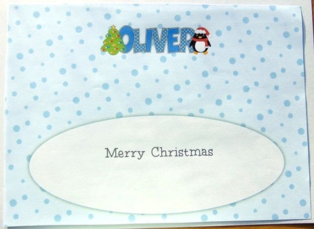 Eddie the Penguin OLIVER large dl insert by Joyce Watson