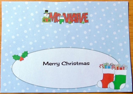 Merry Christmas from MONIAIVE large dl insert by Joyce Watson