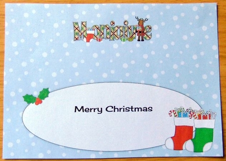 Merry Christmas from MONIAIVE Rudolf large dl insert by Joyce Watson