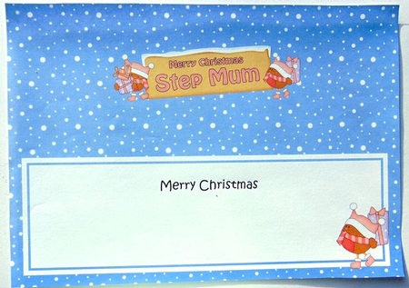 large DL Merry Christmas STEP MUM with Robins insert by Joyce Watson
