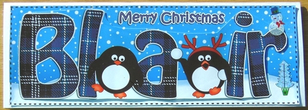 Large DL Merry Christmas BLAIR 3D decoupage  by Joyce Watson