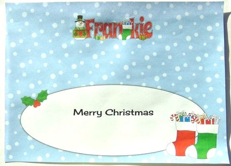Snowman in jacket FRANKIE large dl insert by Joyce Watson
