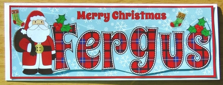 Santa in coat FERGUS large dl by Joyce Watson