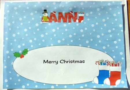 Snowman ANN large dl insert by Joyce Watson