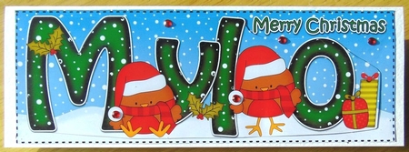 Large DL Merry Christmas MYLO 3D decoupage  by Joyce Watson