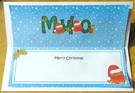 Large DL Merry Christmas MYLO insert by Joyce Watson