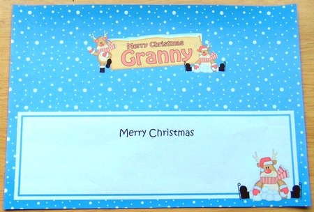 large DL Merry Christmas GRANNY with Rudolph insert by Joyce Watson