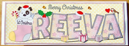 Patch 1st Xmas REEVA large dl by Joyce Watson