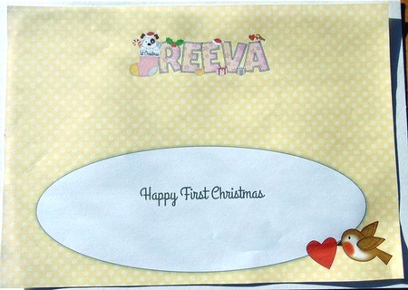 Patch 1st Xmas REEVA large dl insert by Joyce Watson