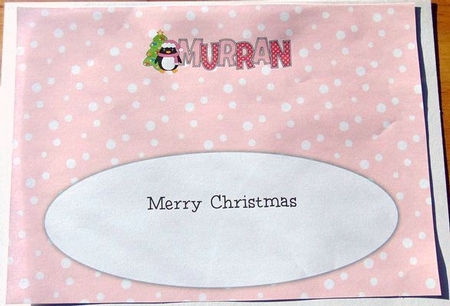 Eddie the Penguin MURRAN large dl insert by Joyce Watson