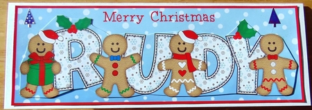 Gingerbread Men Friends RUDY large dl by Joyce Watson