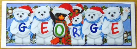Xmas Animals - GEORGE by Joyce Watson