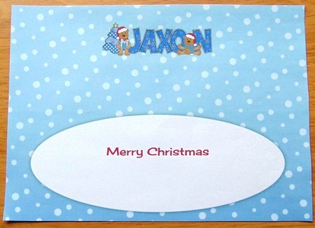 Christmas Teddies JAXON large dl insert by Joyce Watson