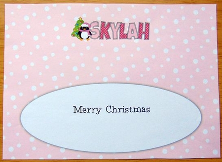 Eddie the Penguin SKYLAH large dl insert by Joyce Watson