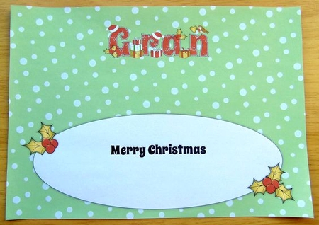 Christmas GRAN large dl insert by Joyce Watson