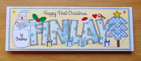 Snowman 1st Xmas FINLAY large dl  by Joyce Watson