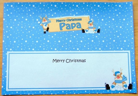 large DL Merry Christmas PAPA with Rudolph insert by Joyce Watson