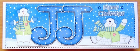 Large DL Merry Christmas JJ 3D decoupage  by Joyce Watson