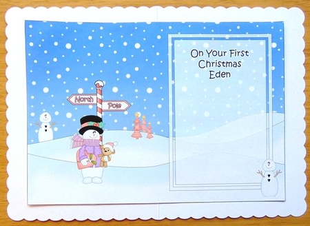 5 x 7 matching insert -  On Your 1st Christmas EDEN by Joyce Watson
