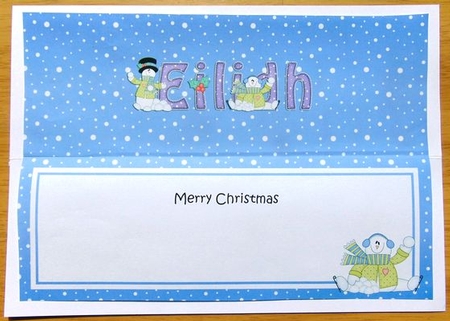 Large DL Merry Christmas EILIDH insert by Joyce Watson