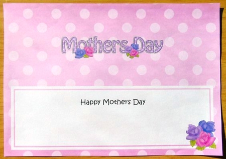 Large DL HAPPY MOTHERS DAY insert by Joyce Watson