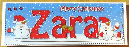 Large DL Merry Christmas ZARA 3D decoupage  by Joyce Watson