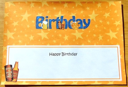 Large DL HAPPY BIRTHDAY insert by Joyce Watson