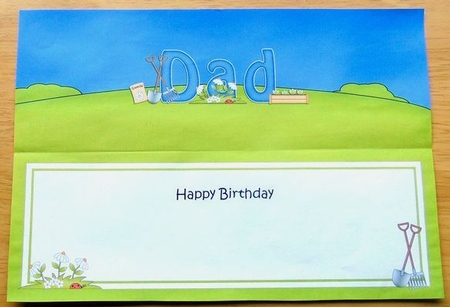 Large DL Happy Birthday DAD insert by Joyce Watson