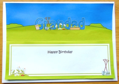 Large DL Happy Birthday GRANDAD insert by Joyce Watson