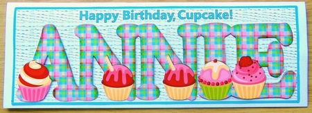 CUPCAKE TARTAN NAMES - ANNIE by Joyce Watson