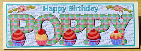 CUPCAKE TARTAN NAMES - POPPY by Joyce Watson