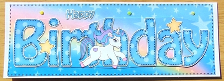Large DL HAPPY BIRTHDAY 3D decoupage by Joyce Watson