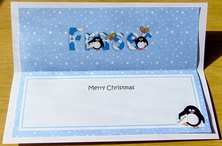 Large DL Merry Christmas FRASER insert by Joyce Watson