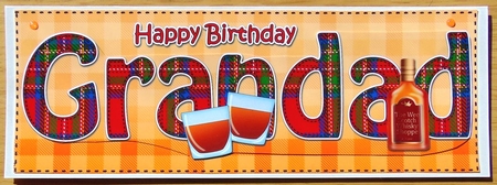 Large DL Happy Birthday GRANDAD 3D decoupage by Joyce Watson