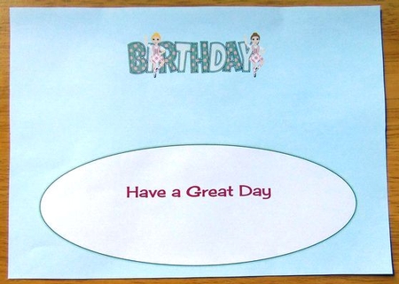 Highland Dancing Girls BIRTHDAY large dl insert by Joyce Watson